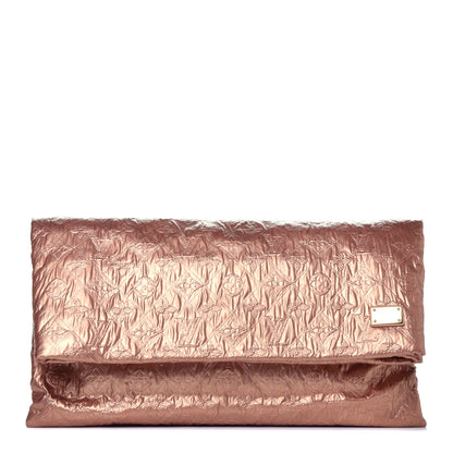 Louis Vuitton Jacquard Quilted Monogram Limelight Clutch GM Rose Gold 1 of 7