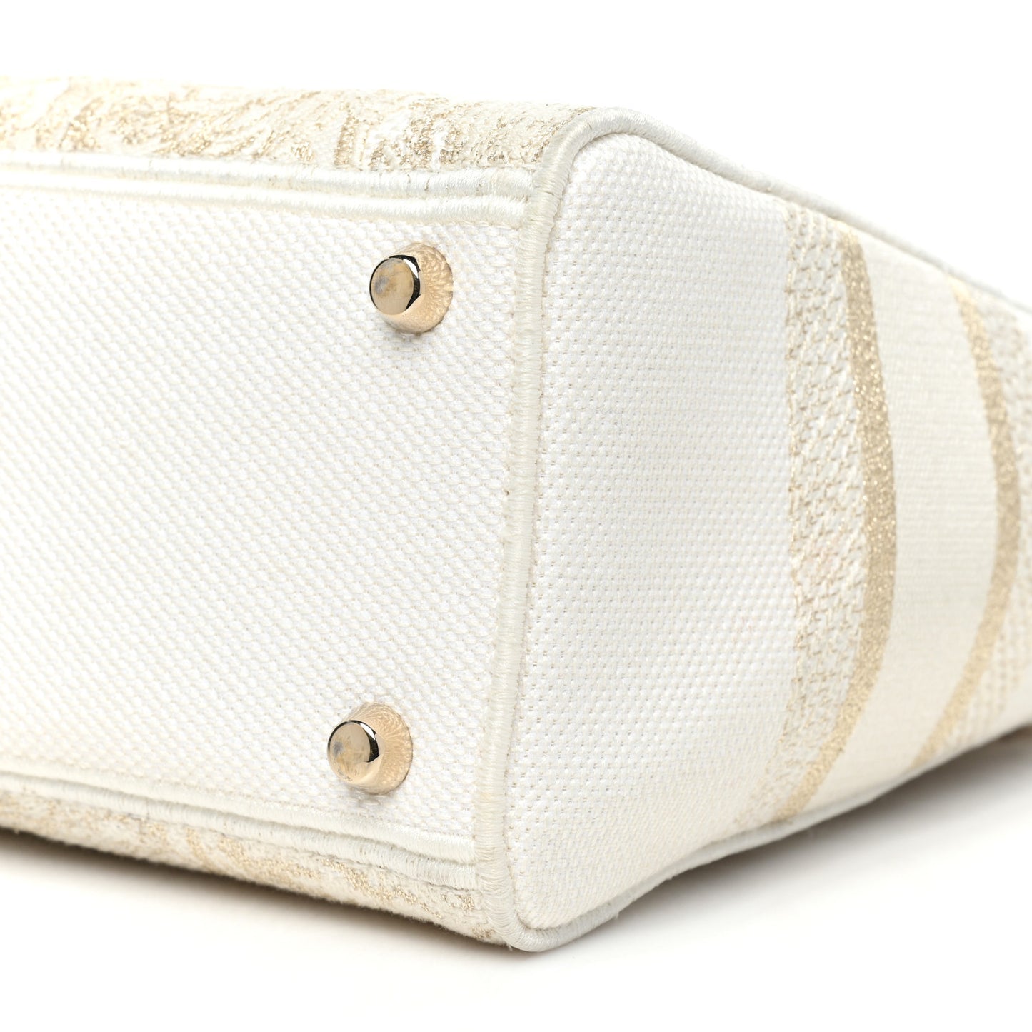 Canvas Around The World Stella Embroidered Medium Lady D-Lite White Gold