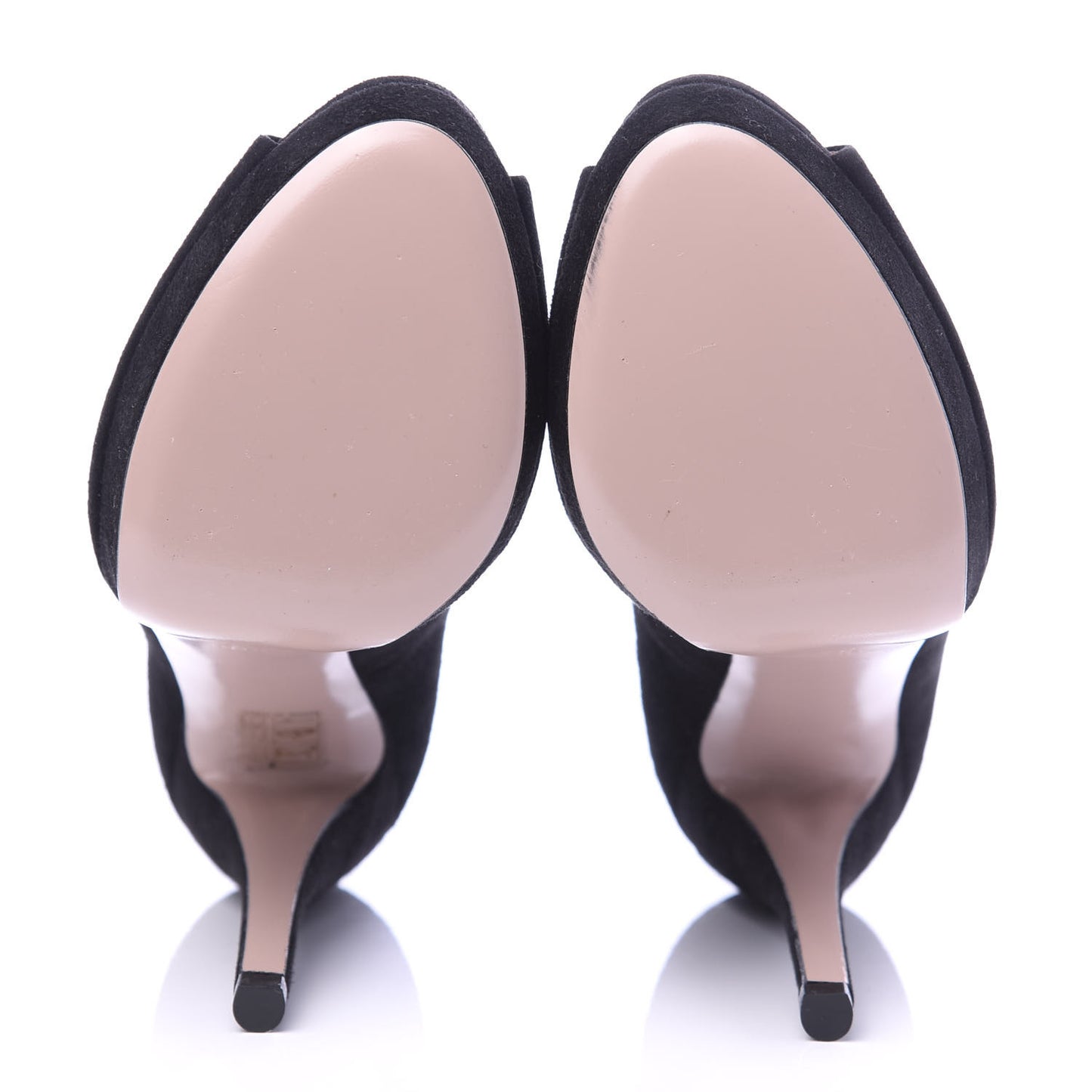Suede Lisbeth Platform Peep Toe Pumps 39 Black