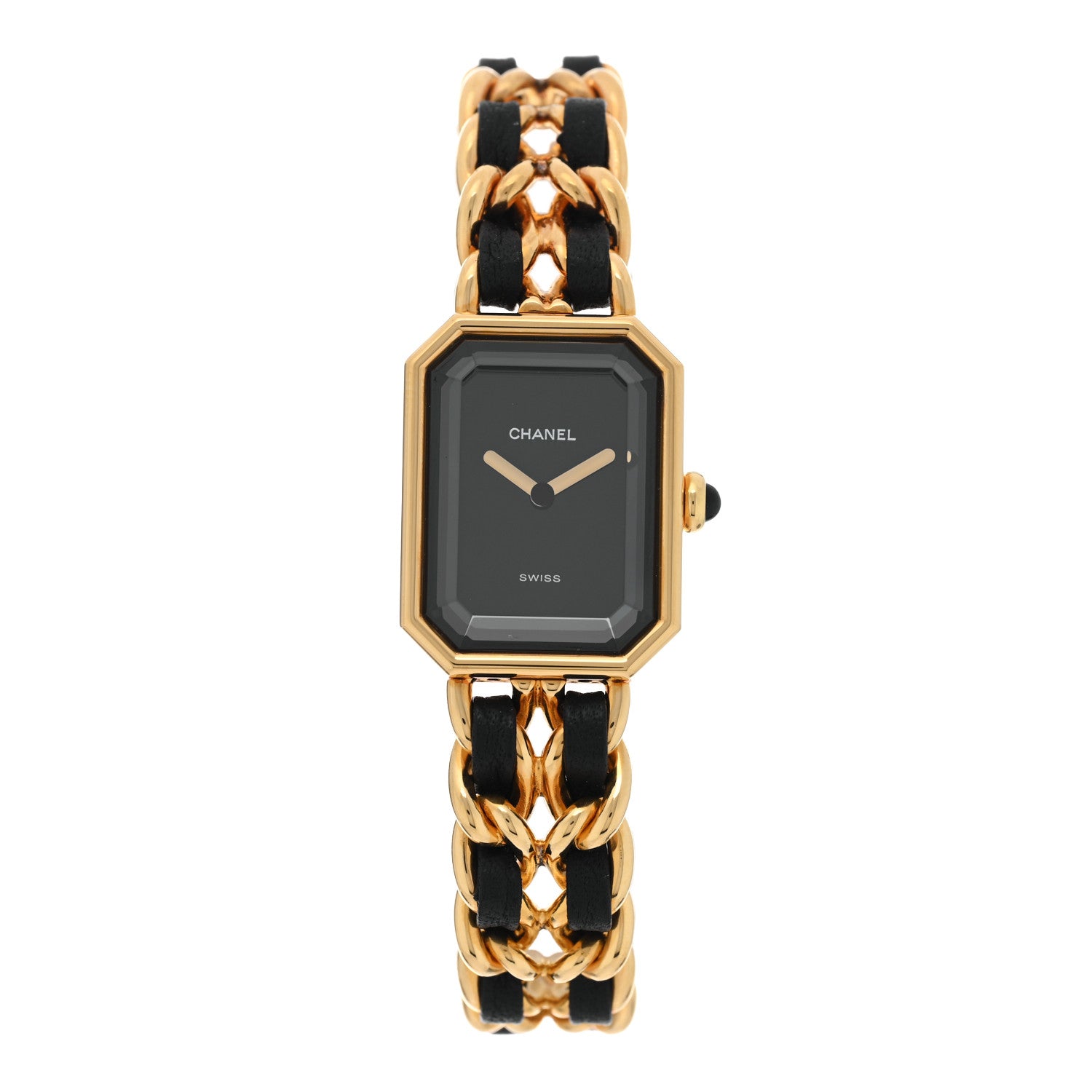 Chanel Stainless Steel Lambskin 20mm Chain Premiere Quartz Watch Gold L 1 of 4