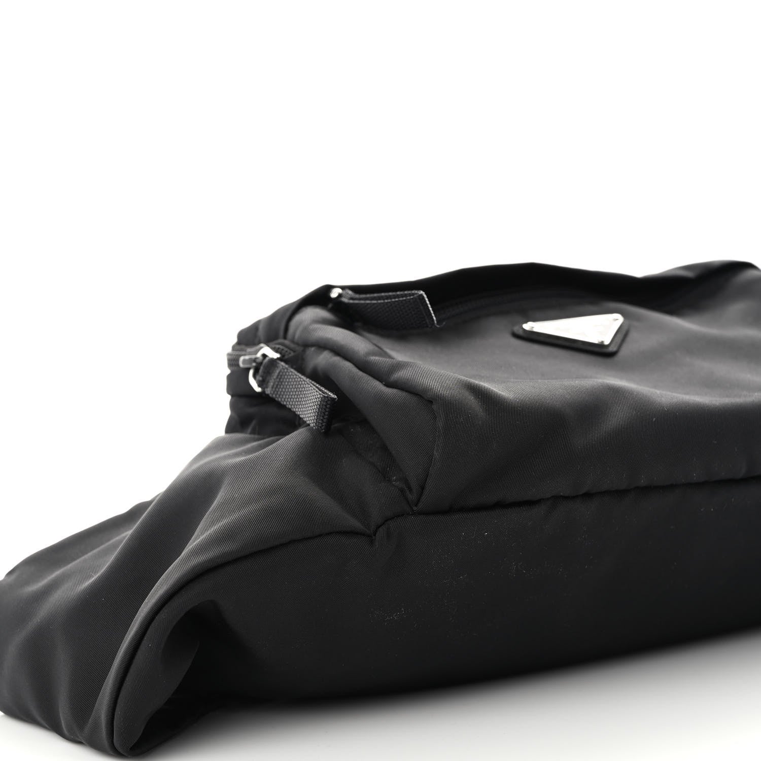 Prada Tessuto Nylon Double Pocket Belt Bag Black 9 of 10