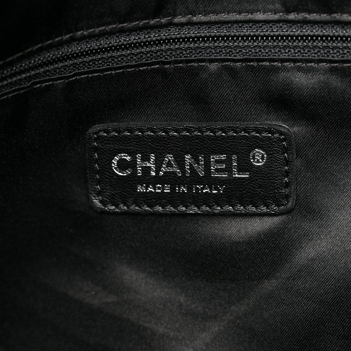 Quilted Lambskin Hidden Chain Hobo Black