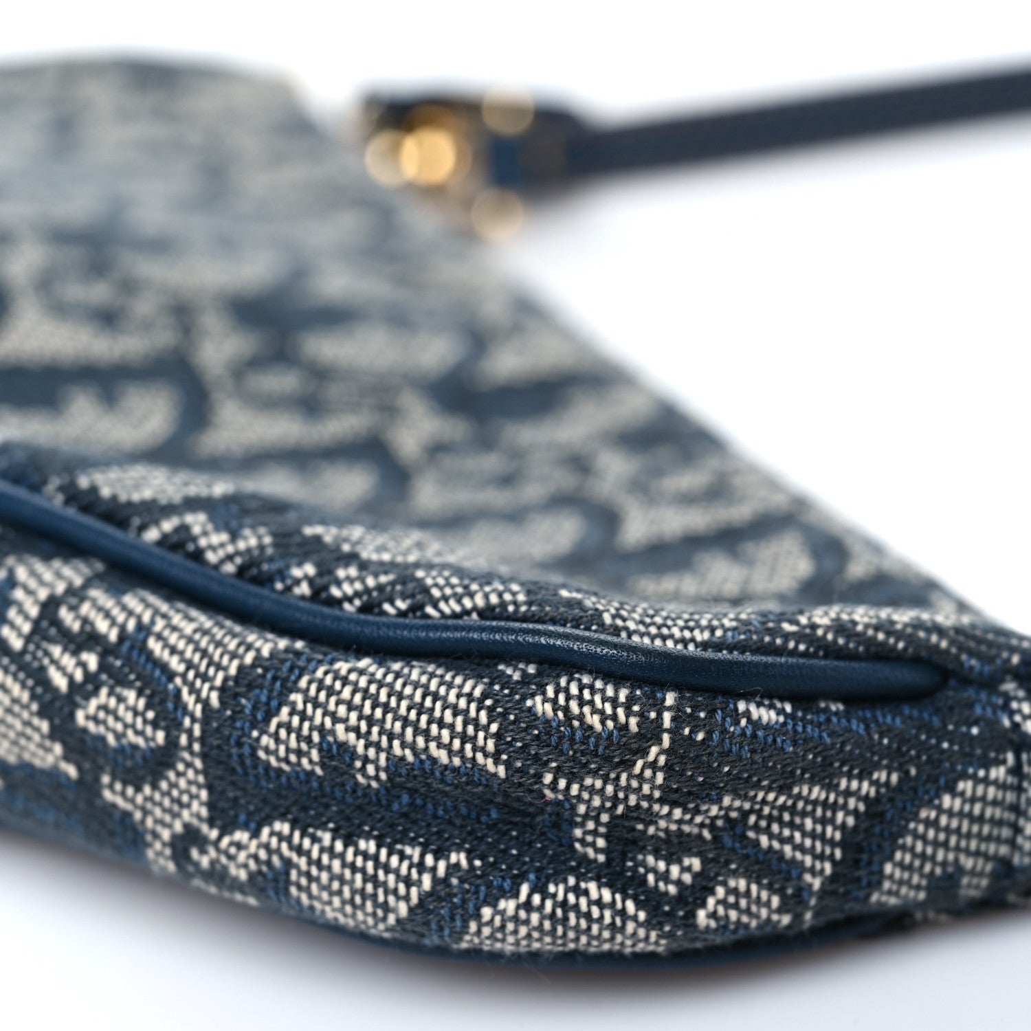 Christian Dior Monogram Mini Saddle Pochette Navy 10 of 10