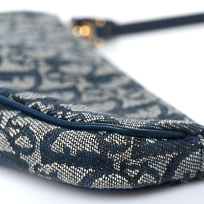 Christian Dior Monogram Mini Saddle Pochette Navy 10 of 10
