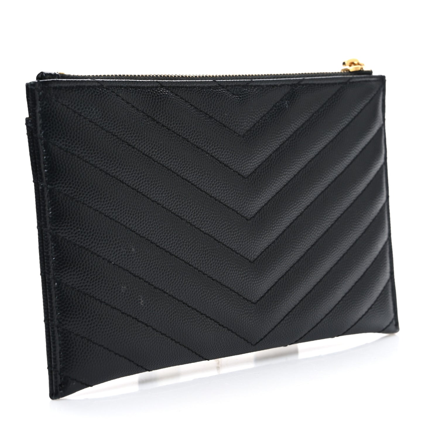 Grain De Poudre Chevron Monogram Bill Pouch Black