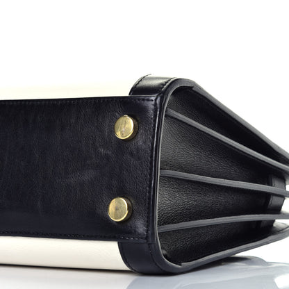 Saint Laurent Calfskin Bi-Color Nano Sac De Jour Porcellana Black 9 of 10