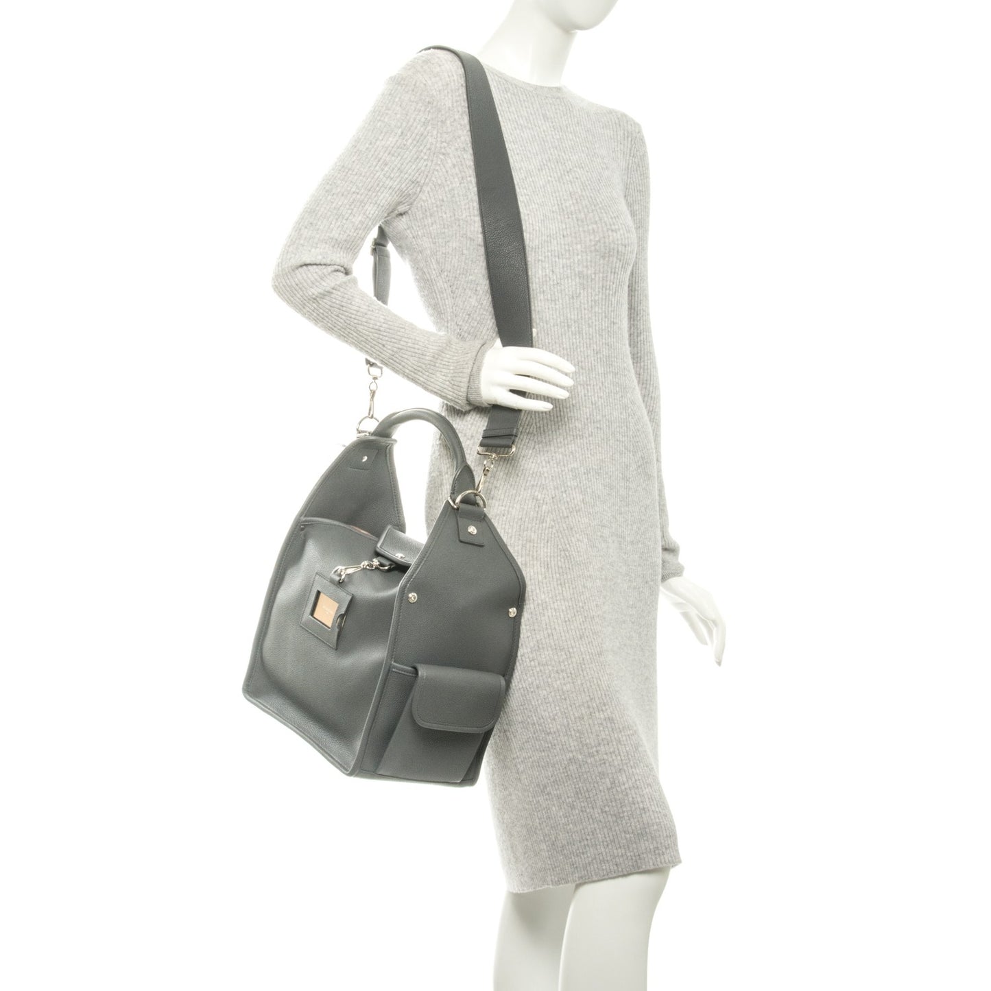 Calfskin Detachables Top Handle Grey
