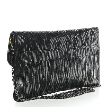 Christian Dior Metallic Nubuck Medium Diordouble Chain Bag Black Silver 2 of 8