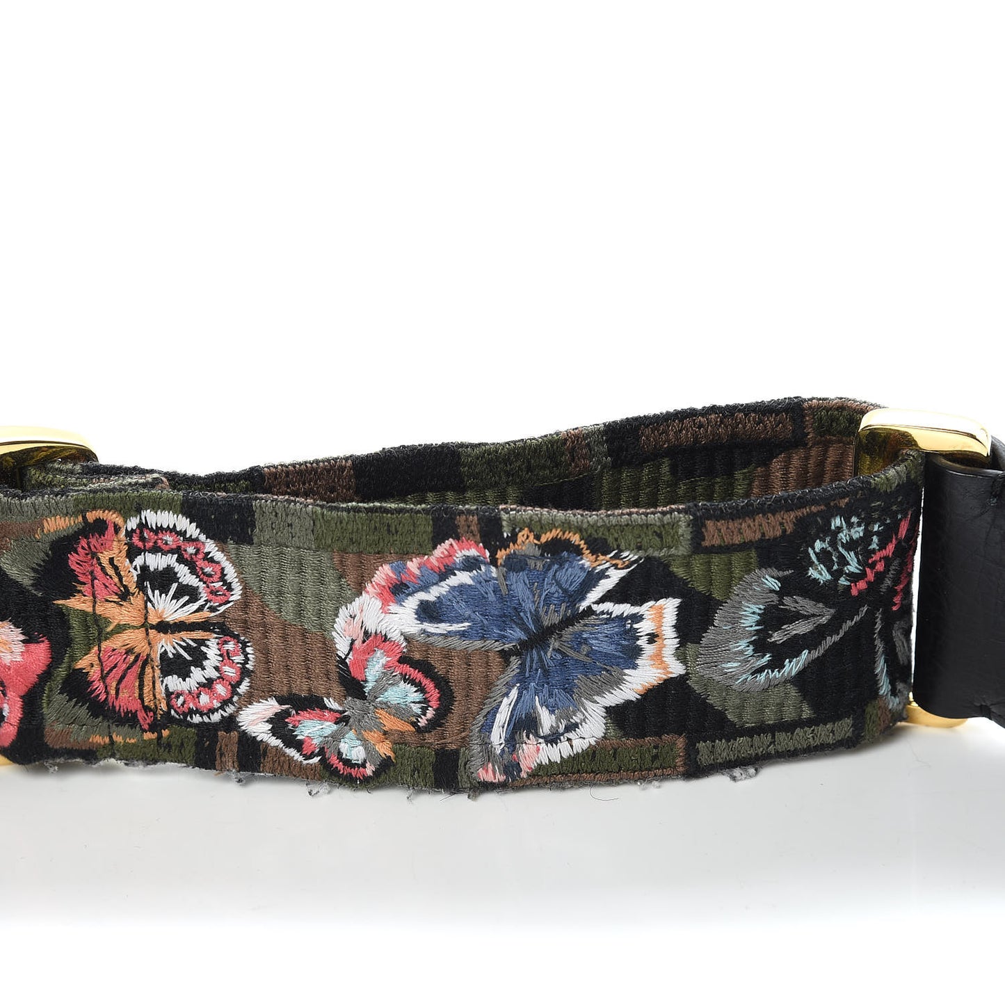 Canvas Camubutterfly Rockstud Guitar Strap Multicolor