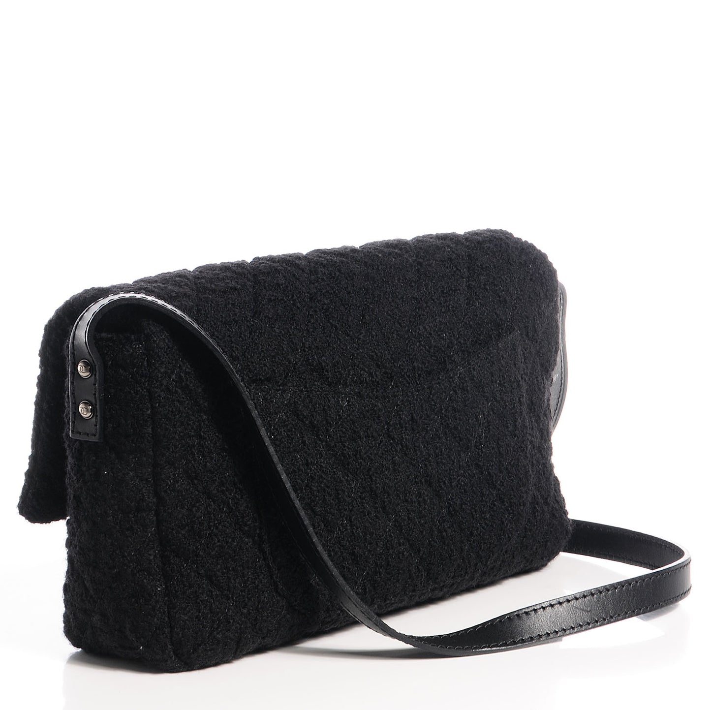 Tweed Easy Reissue Large Messenger Flap Black