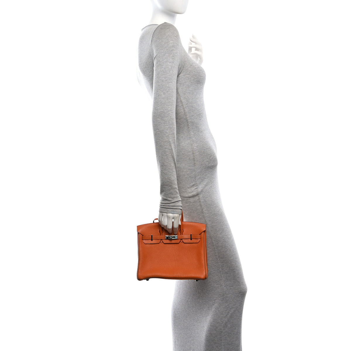 Hermes Togo Verso Birkin 25 Potiron Fauve 2 of 11