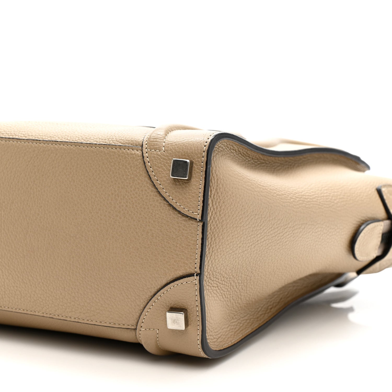 Celine Drummed Calfskin Micro Luggage Dune 10 of 11