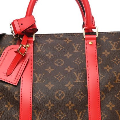 Louis Vuitton Calfskin Monogram Keepall Bandouliere 50 Coquelicot 8 of 12