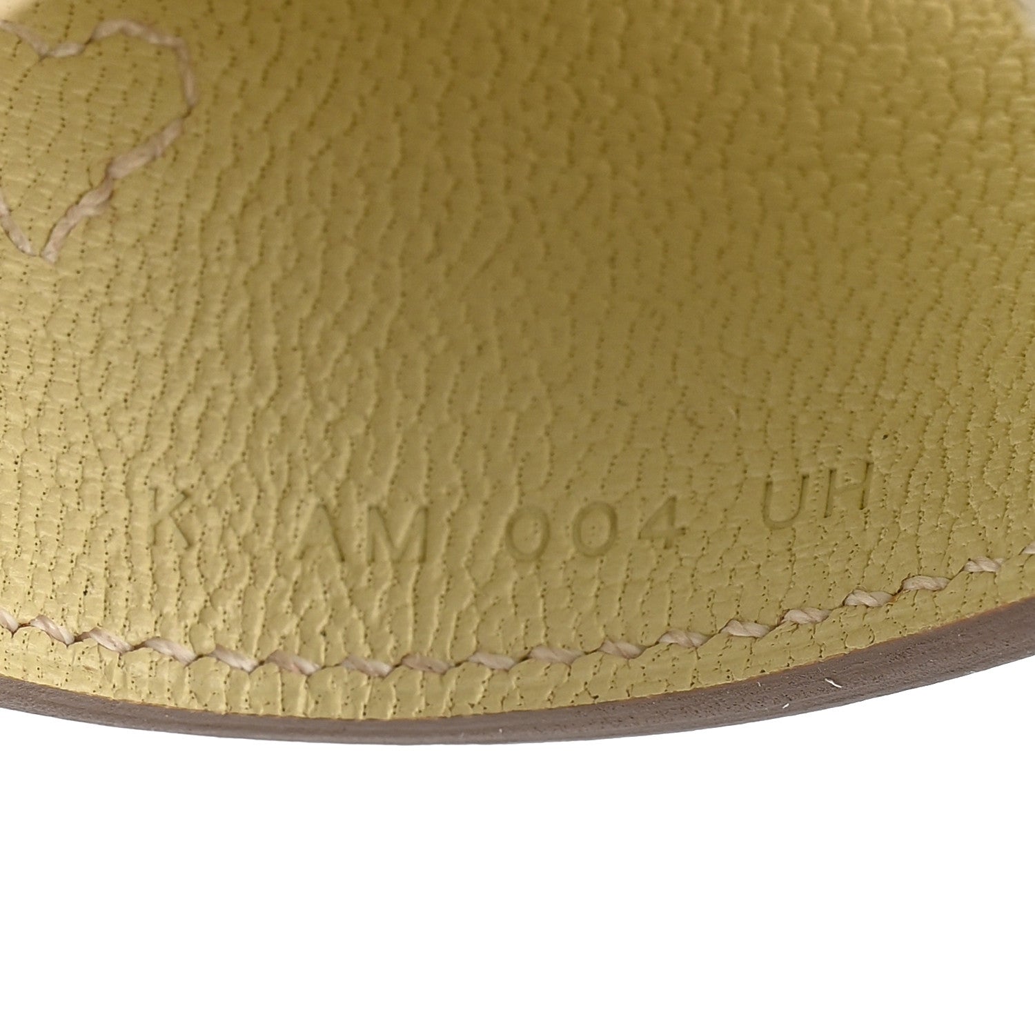 Hermes Milo Lambskin Grigri Rodeo Robeo Coeur Bag Charm PM Craie Jaune Milton Rouge Radieux 4 of 5