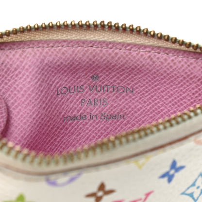 Louis Vuitton Monogram Multicolor Key Pouch White Litchi 6 of 11