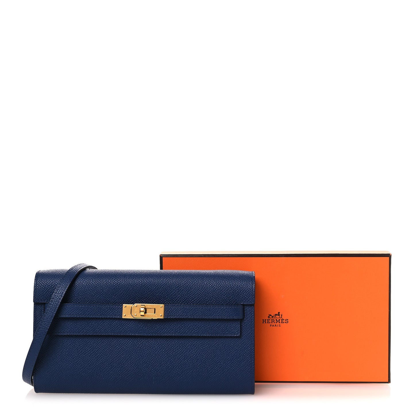 Epsom Kelly Wallet To Go Bleu Glacier Bleu Saphir