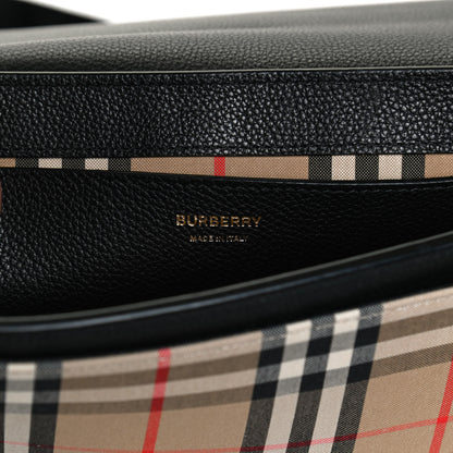 Burberry Grainy Calfskin Vintage Check Note Crossbody Bag Black 11 of 27