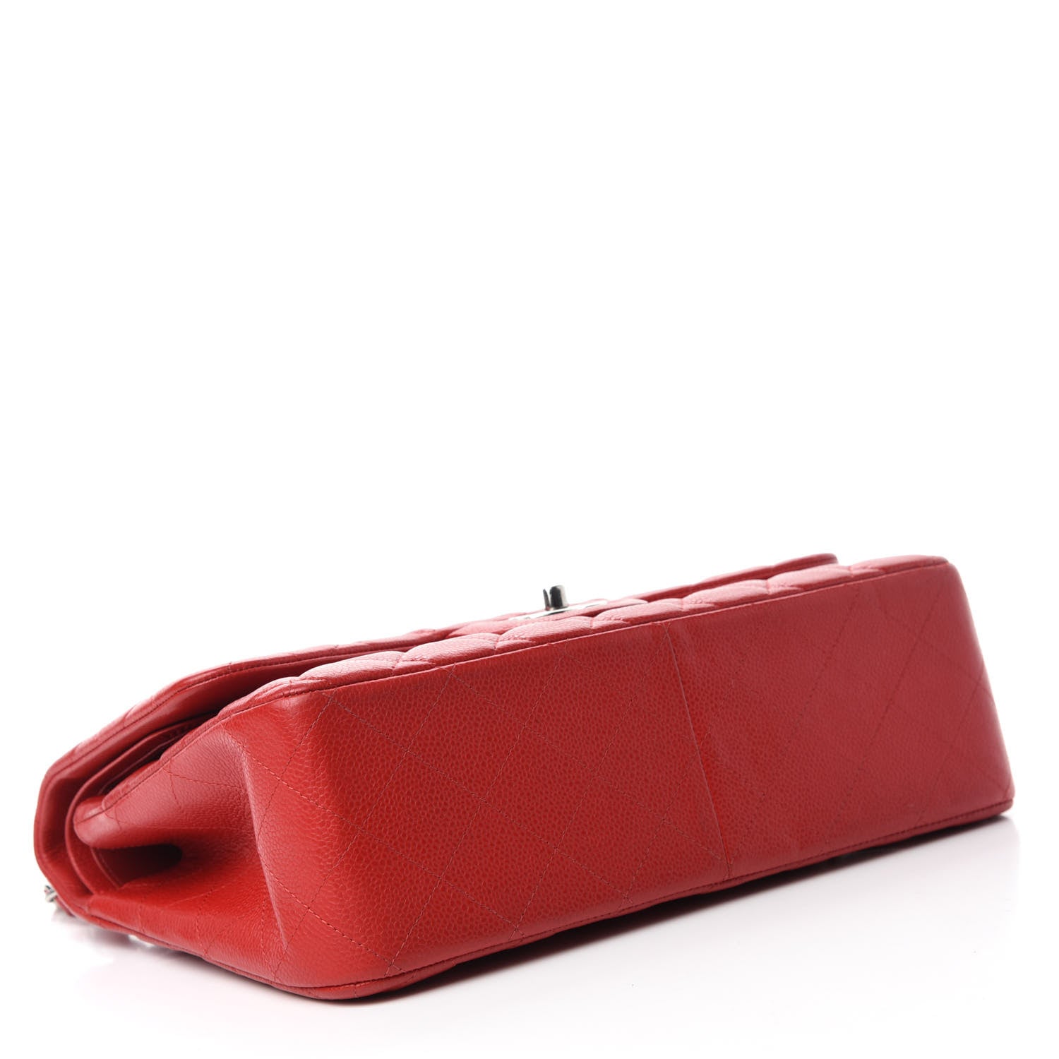 Chanel Caviar Quilted Jumbo Double Flap Red 4 of 10