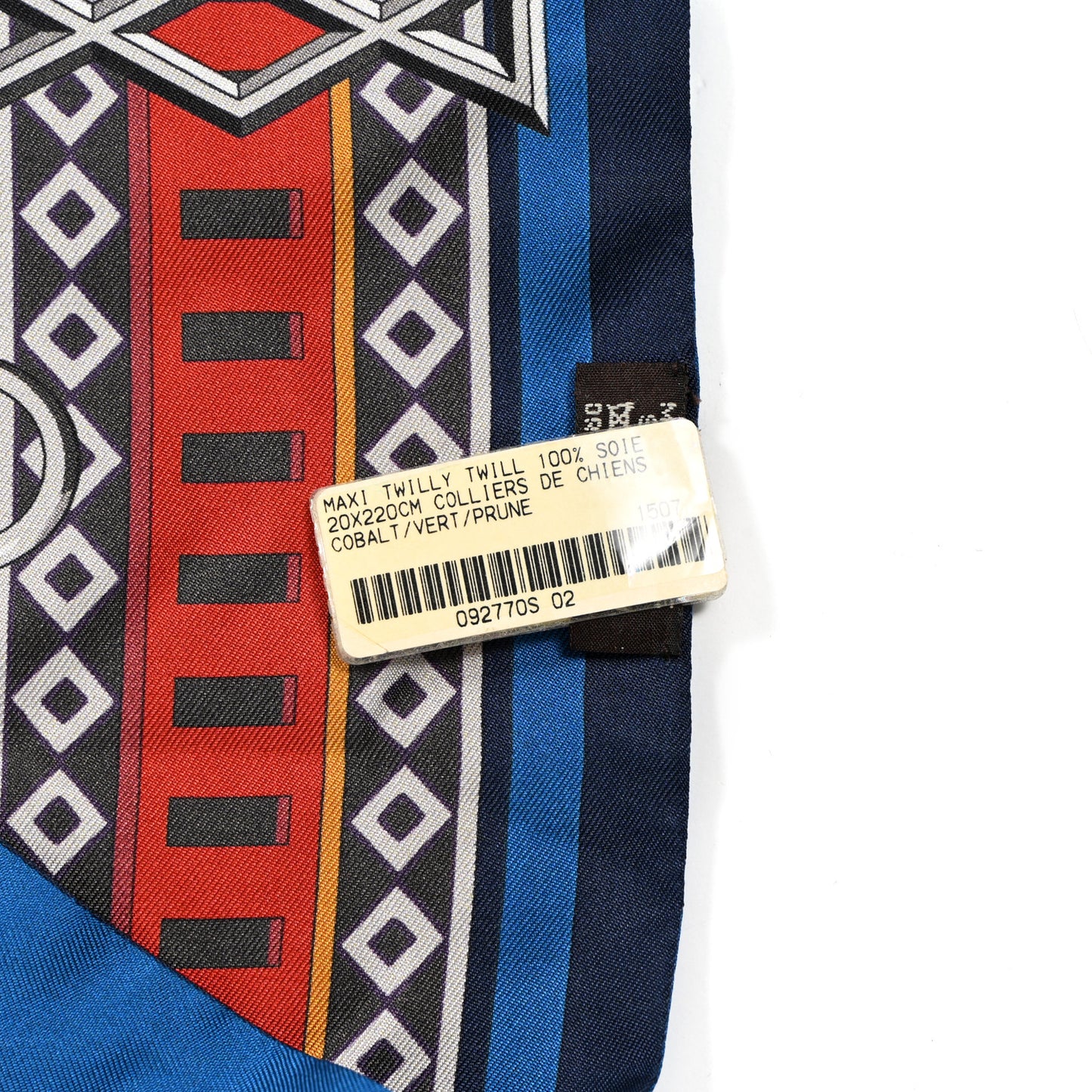 Silk Colliers De Chiens Maxi Twilly Cobalt Vert Prune