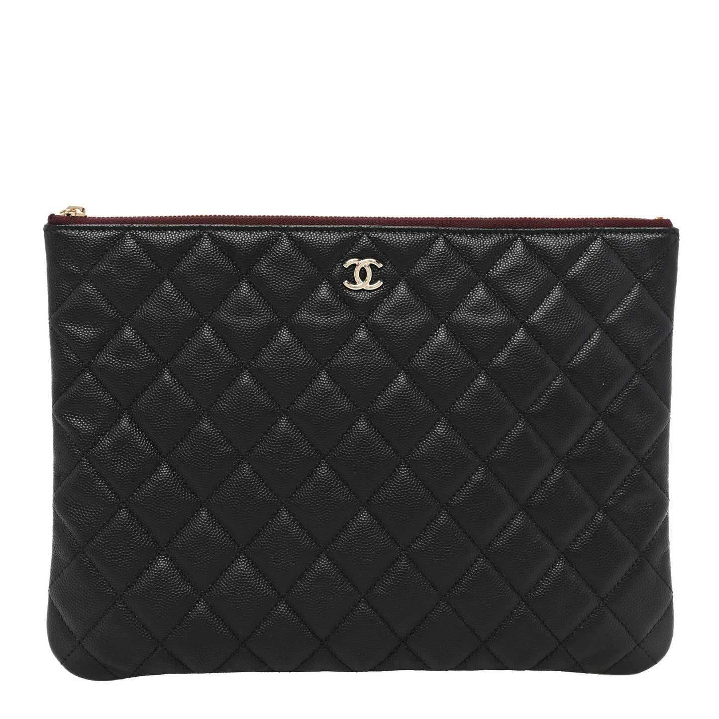 Caviar Quilted Medium Cosmetic Case Black