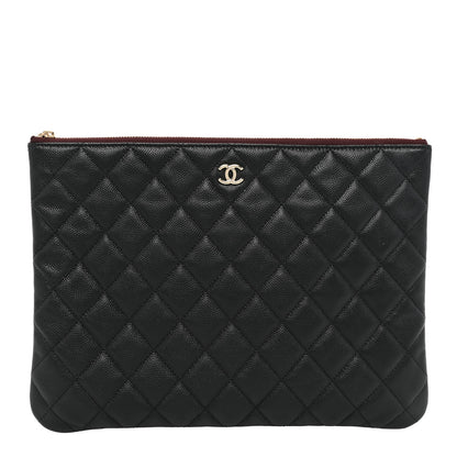 Chanel Caviar Quilted Medium Cosmetic Case Black 1 of 9