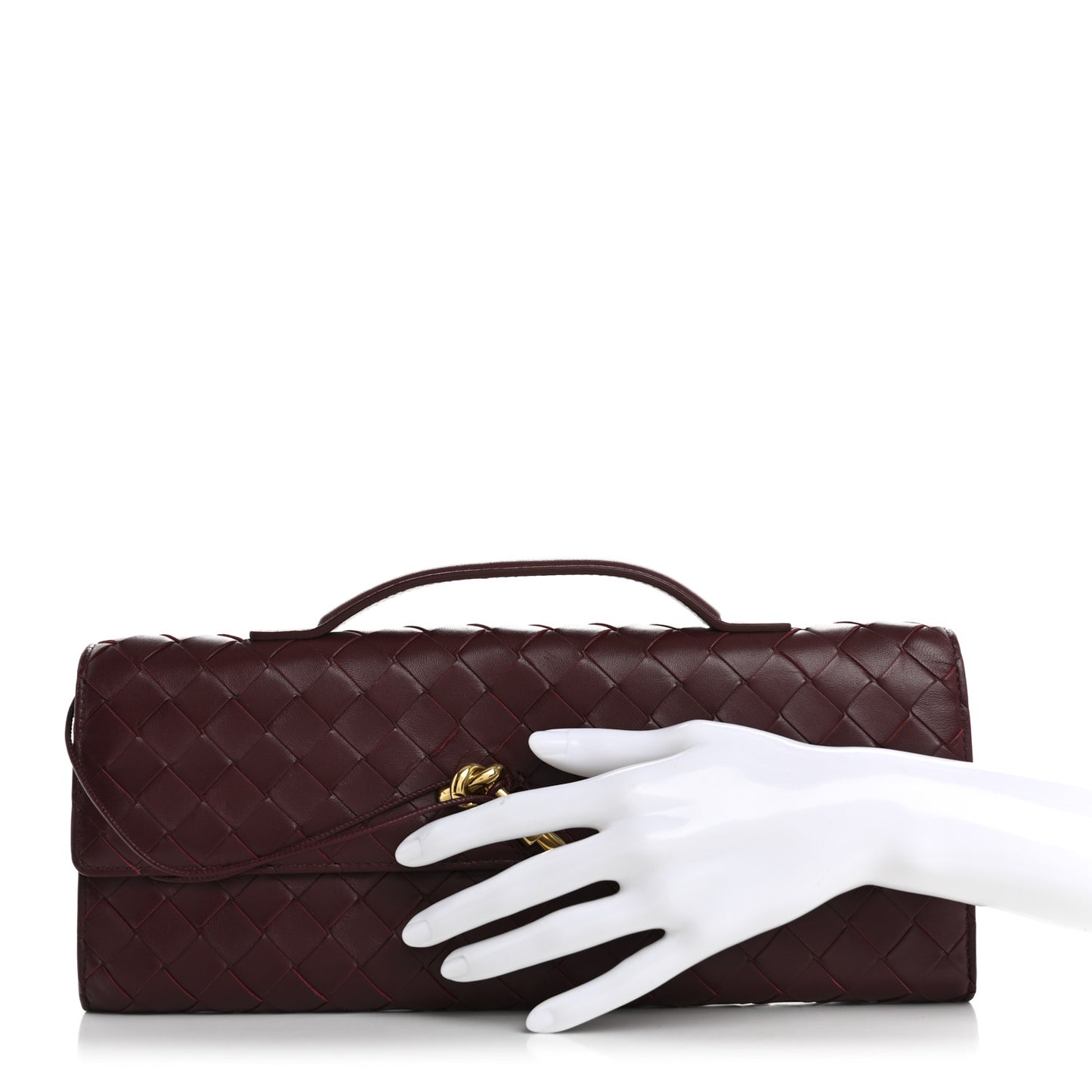 Nappa Intrecciato Long Andiamo Top Handle Clutch Barolo