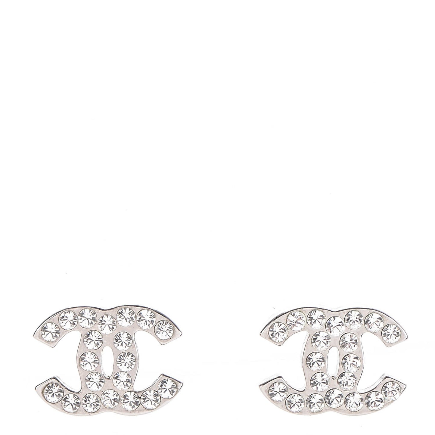 Crystal Timeless CC Earrings Silver