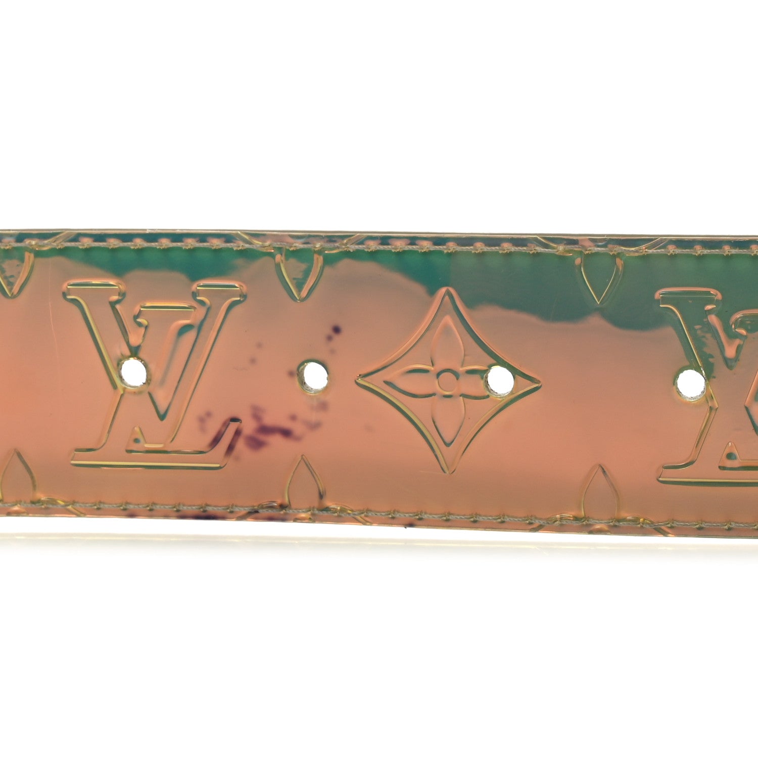 Louis Vuitton PVC Monogram 40mm LV Initiales Reversible Belt 85 34 Iridescent Prism 3 of 5