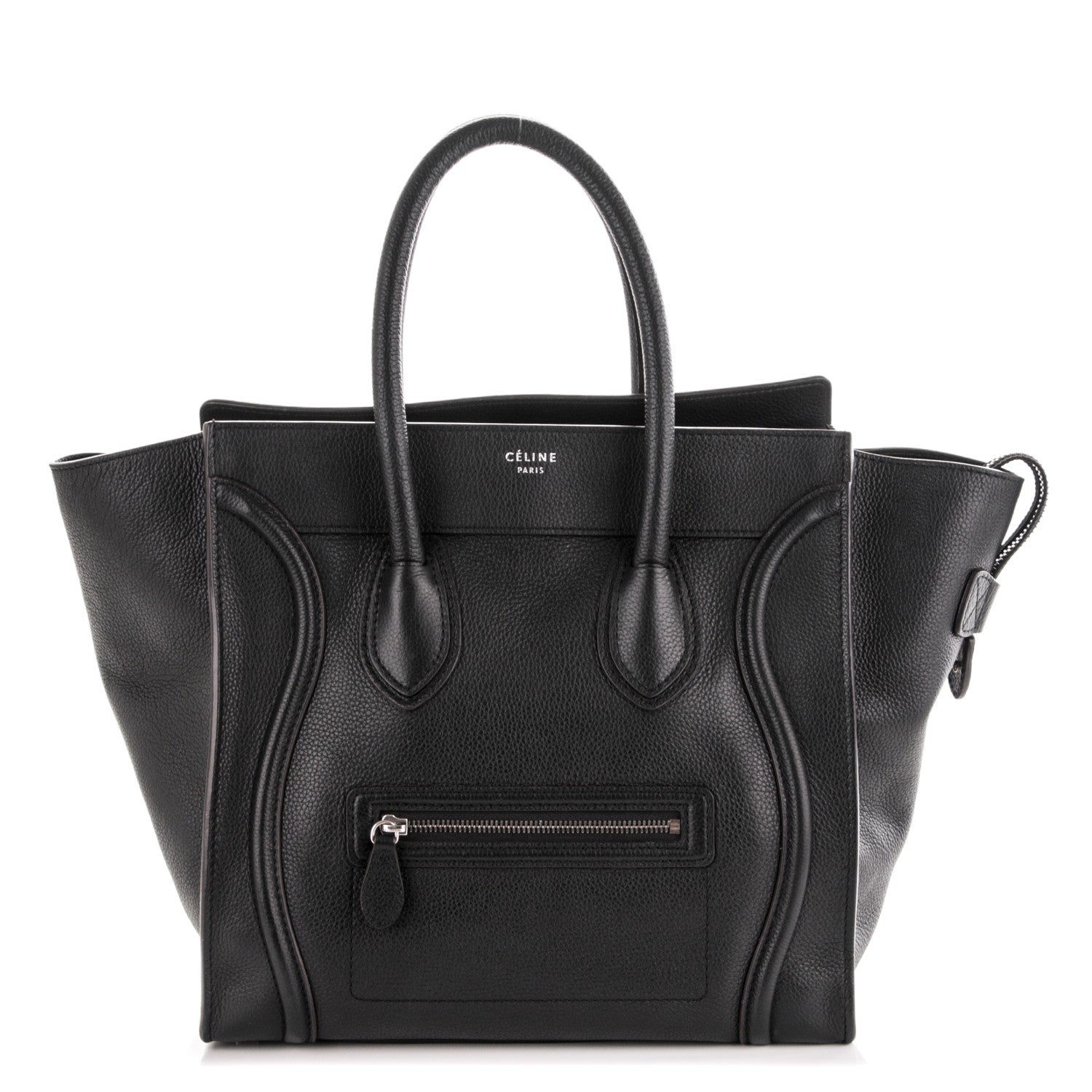 Celine Drummed Calfskin Mini Luggage Black 1 of 6