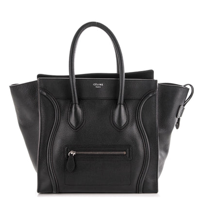 Celine Drummed Calfskin Mini Luggage Black 1 of 6