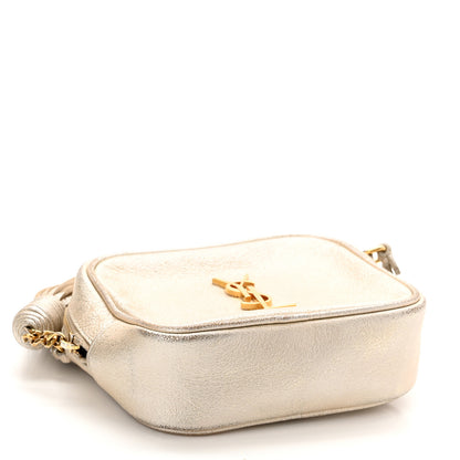 Saint Laurent Metallic Calfskin Monogram Blogger Bag Gold 4 of 13