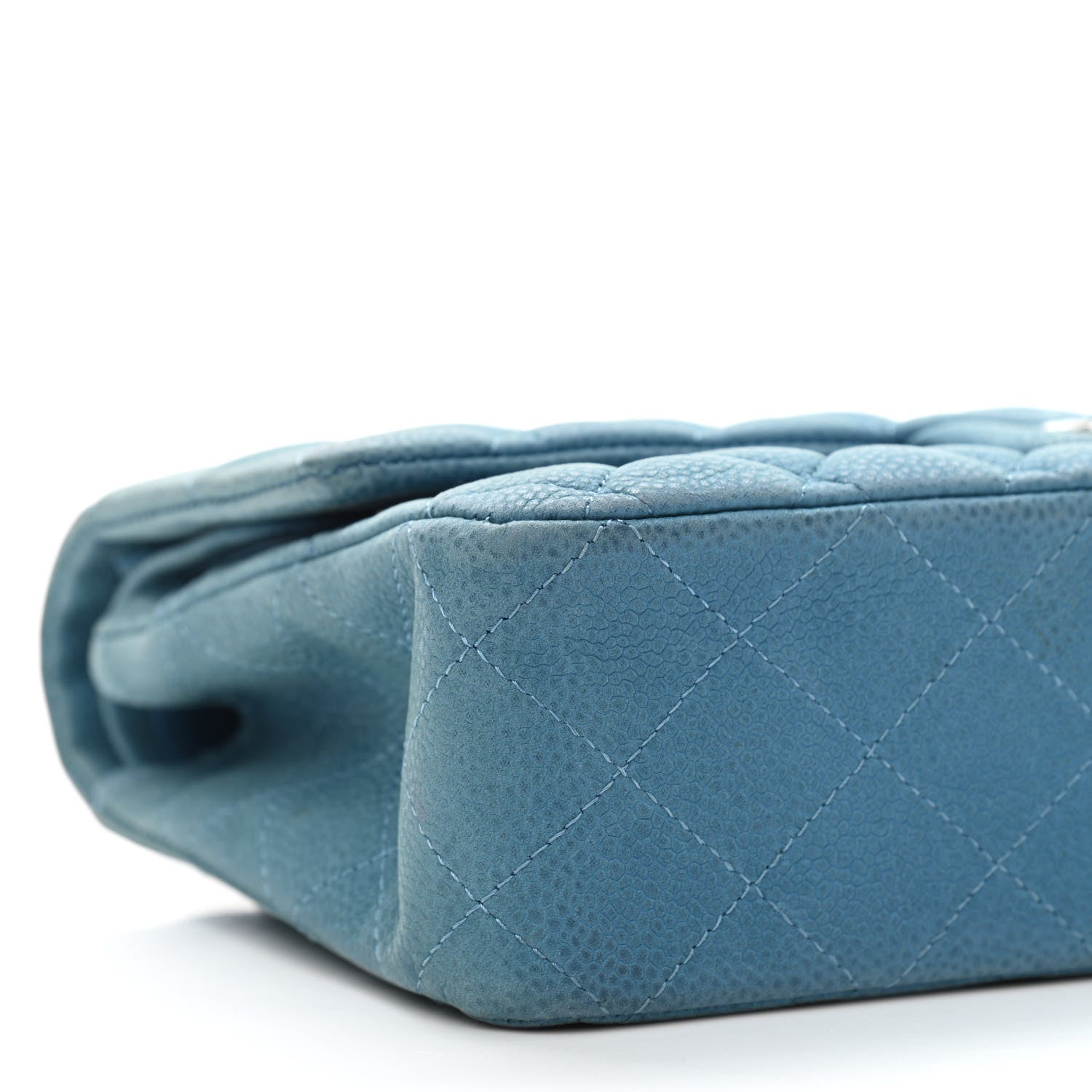 Chanel Iridescent Caviar Quilted Medium Double Flap Blue 9 of 13