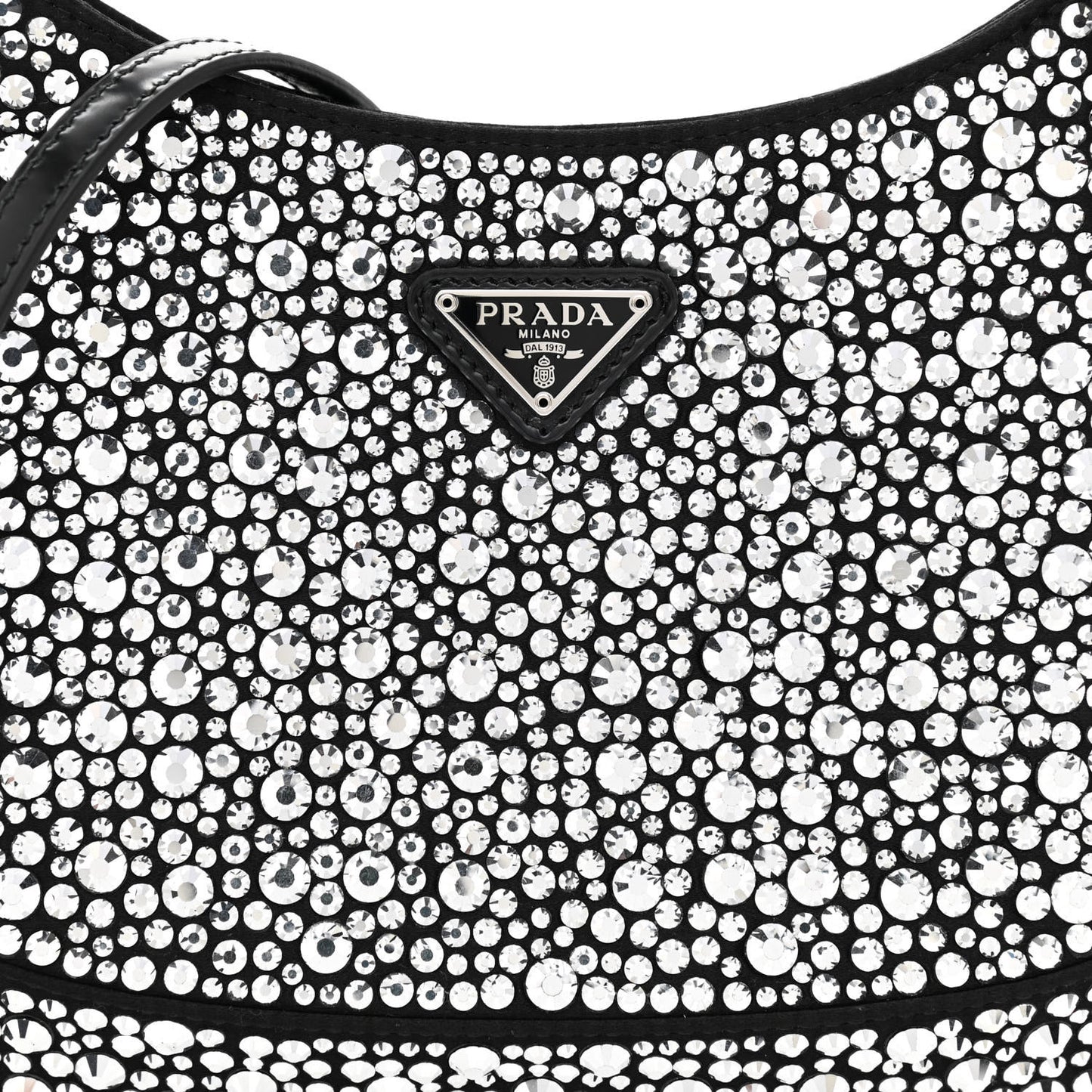 Satin Crystal Cleo Adjustable Strap Shoulder Bag Metal