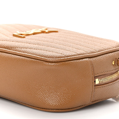 Saint Laurent Grain De Poudre Matelasse Monogram Mini Lou Camera Bag Dark Natural 10 of 11