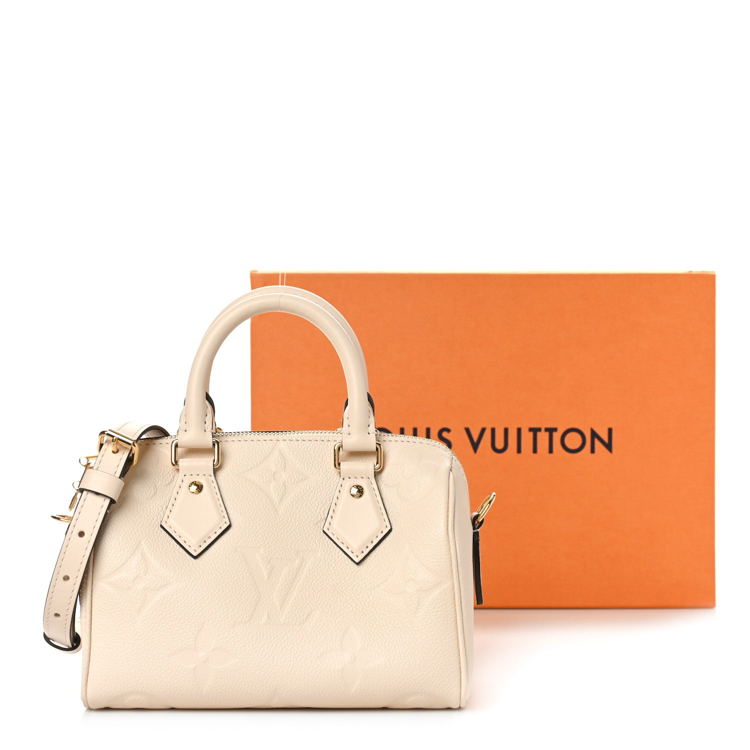 Louis Vuitton Empreinte Monogram Giant Speedy Bandouliere 20 Creme 8 of 8