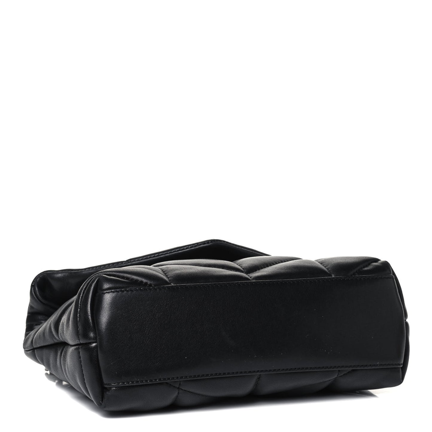 Lambskin Quilted Toy Loulou Puffer Monogram Chain Satchel Black