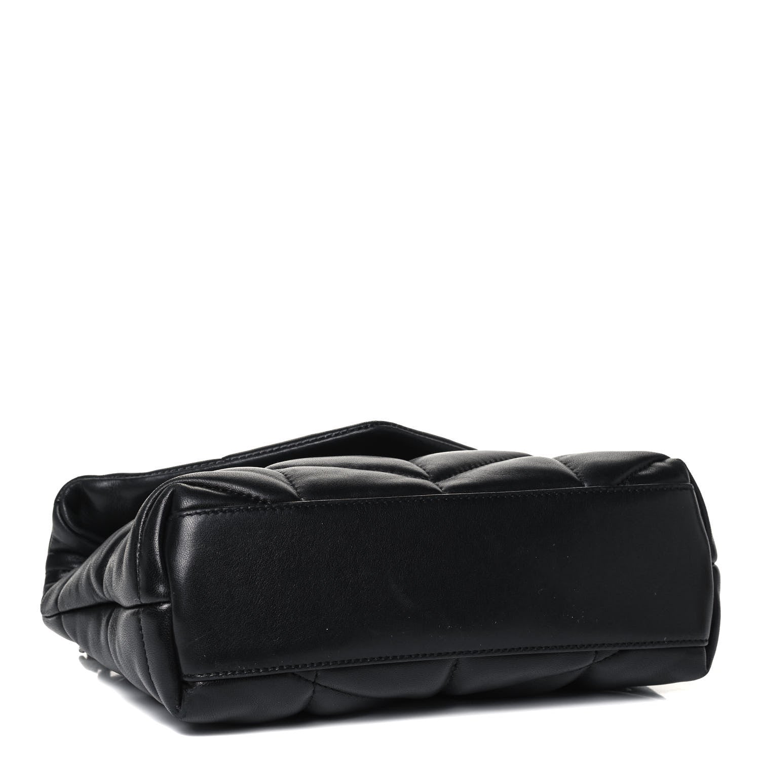 Saint Laurent Lambskin Quilted Toy Loulou Puffer Monogram Chain Satchel Black 4 of 9