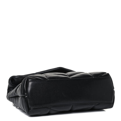 Saint Laurent Lambskin Quilted Toy Loulou Puffer Monogram Chain Satchel Black 4 of 9