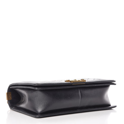 Chanel Lambskin Quilted New Medium Boy Flap Dark Navy Blue 4 of 9