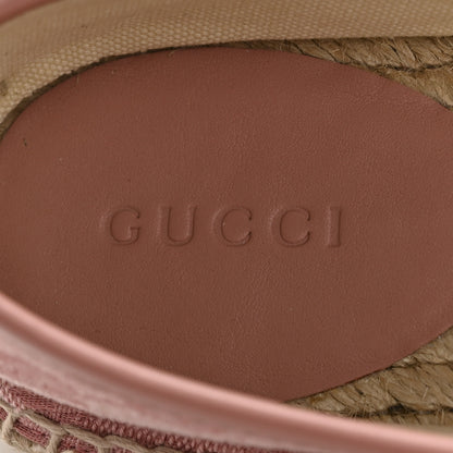 Gucci Monogram Espadrilles 37.5 Soft Pink 8 of 11