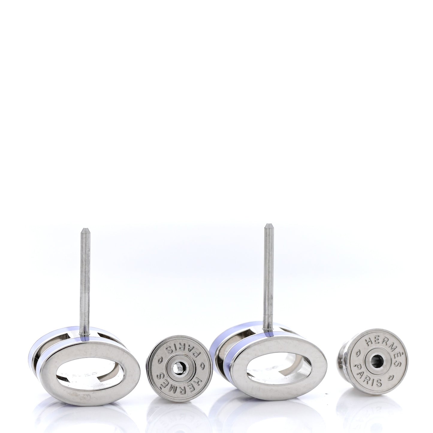 Palladium Lacquered Mini Pop H Earrings Lilac