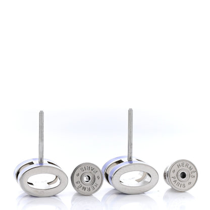 Hermes Palladium Lacquered Mini Pop H Earrings Lilac 3 of 6