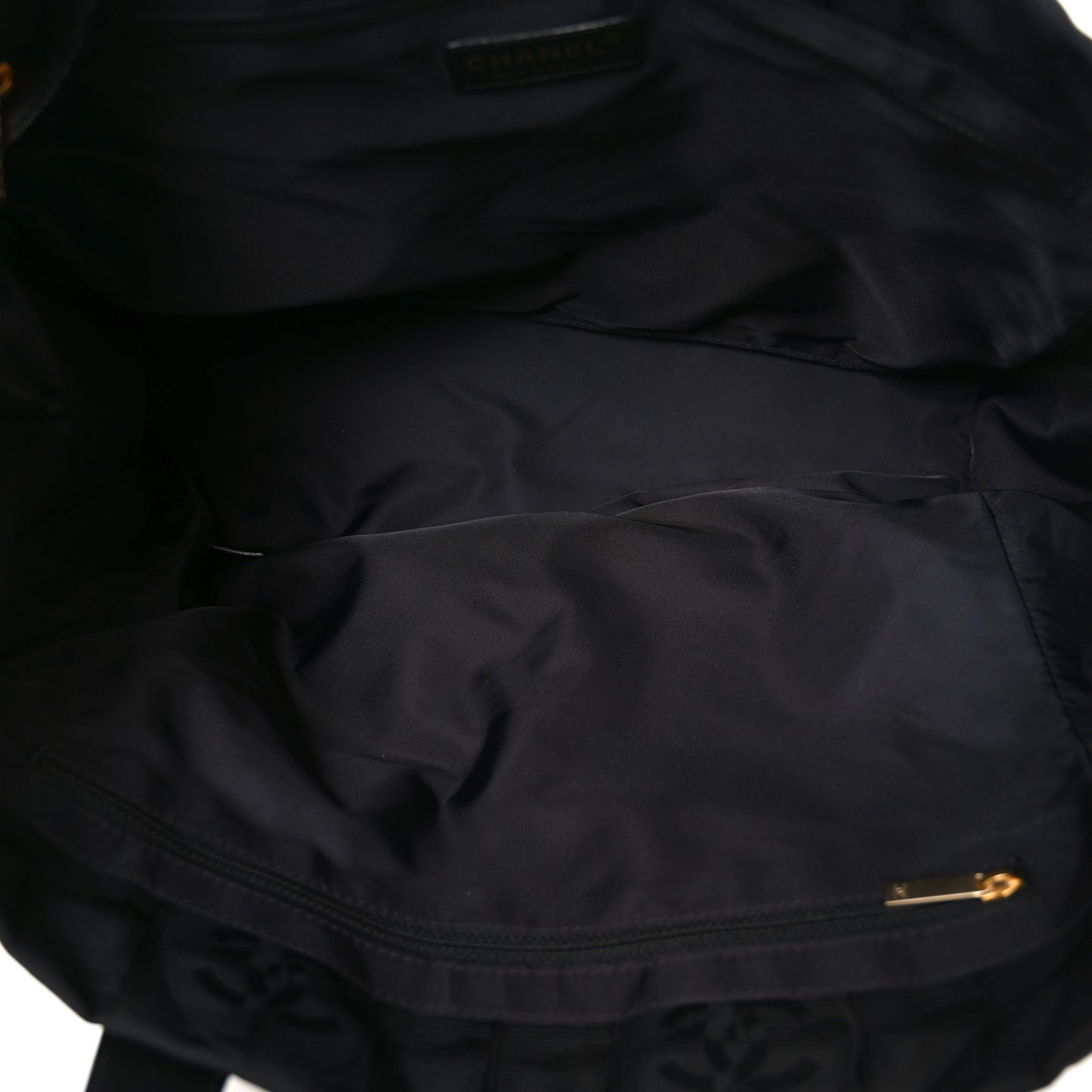 Nylon Large Travel Tote Black