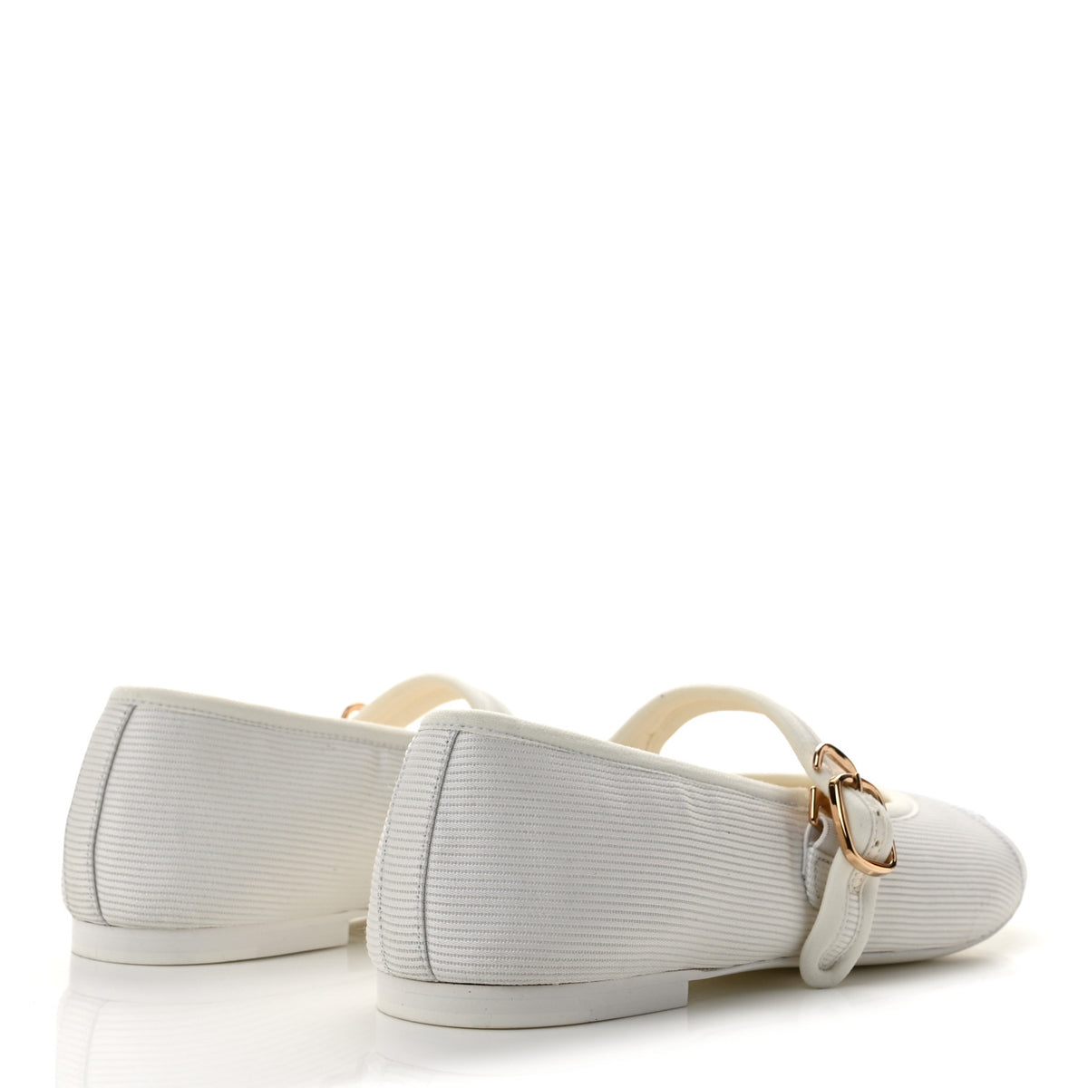 Canvas Mary Jane Flats 38 White