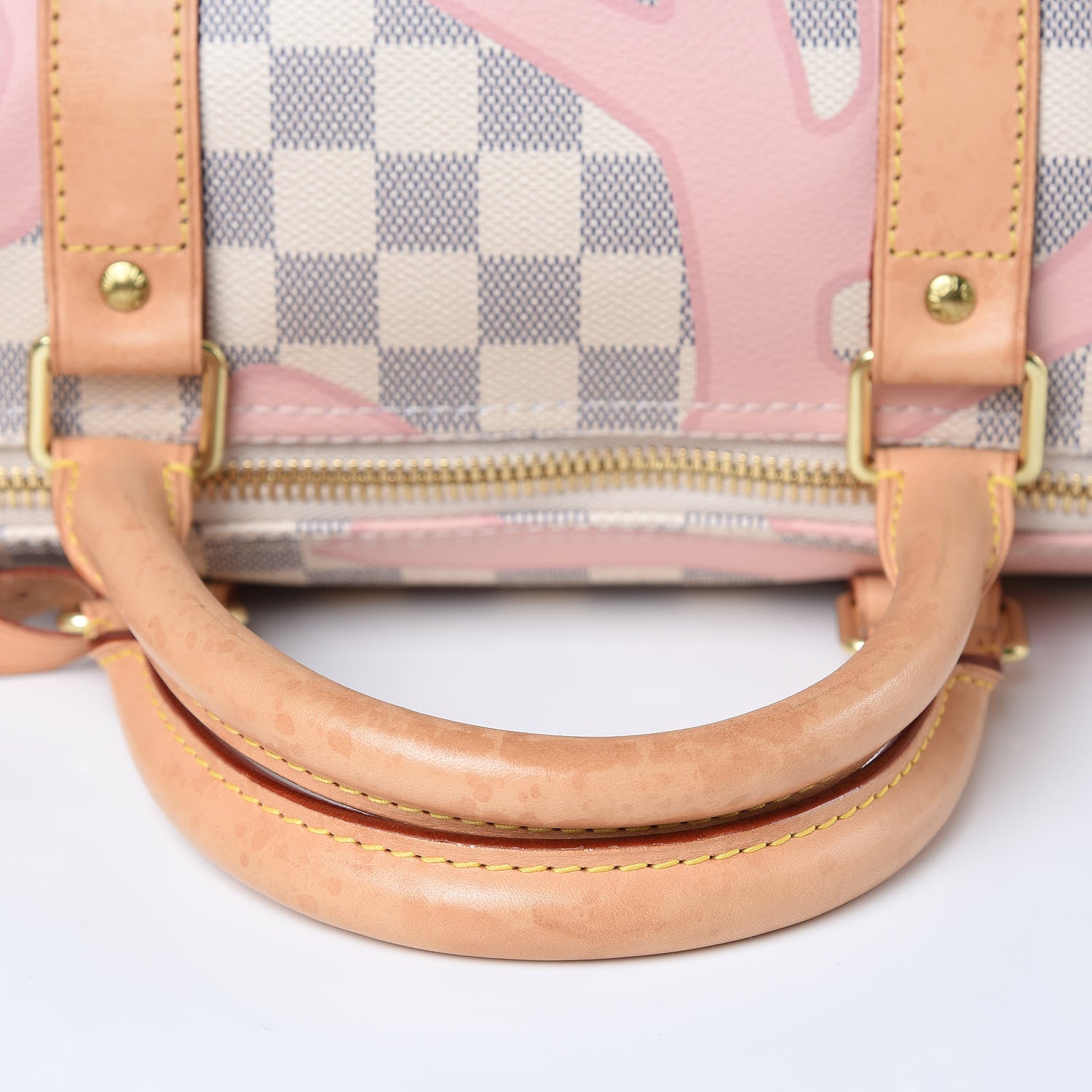 Louis Vuitton Damier Azur Tahitienne Keepall Bandouliere 50 Rose Ballerine 18 of 18