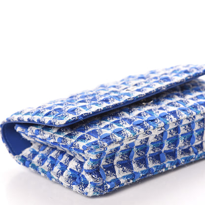 Chanel Tweed Wallet On Chain WOC Blue 9 of 11