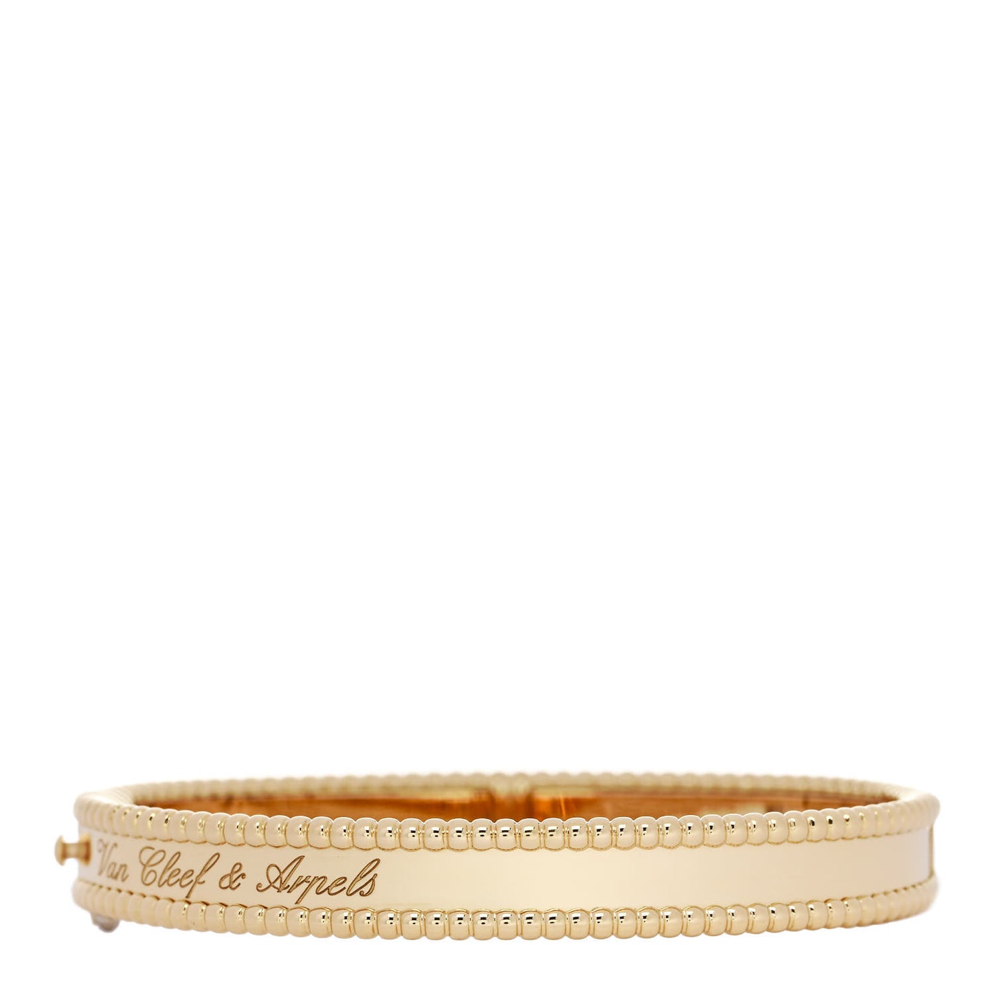 18K Yellow Gold Perlee Signature Bangle Bracelet S