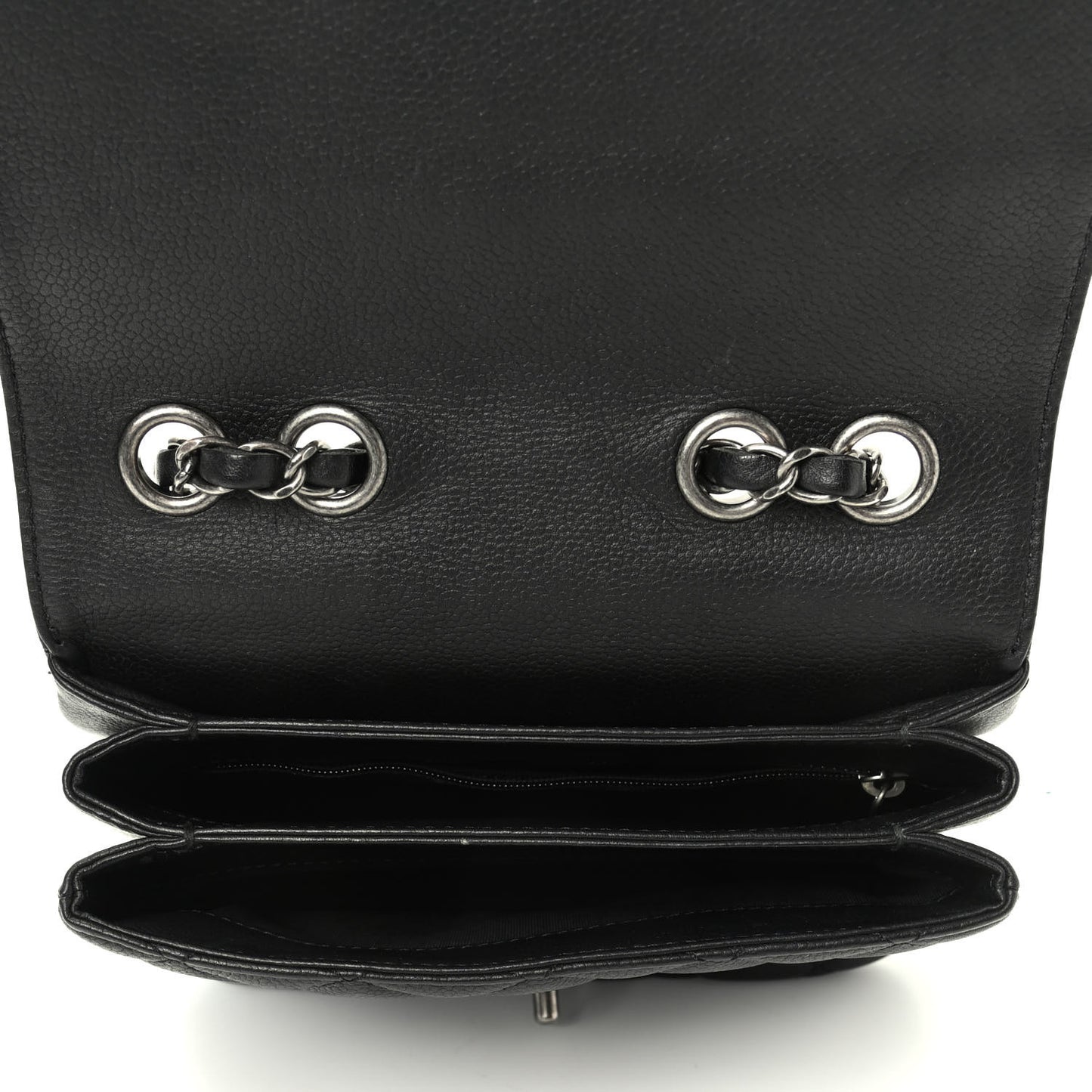 Caviar Quilted Mini All About Flap Bag Black