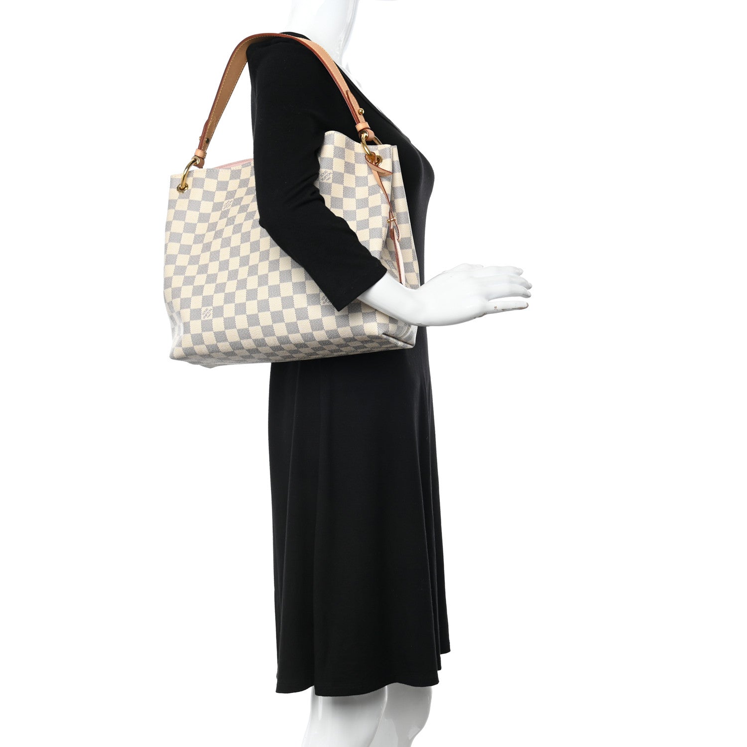 Louis Vuitton Damier Azur Graceful PM Rose Ballerine 2 of 10