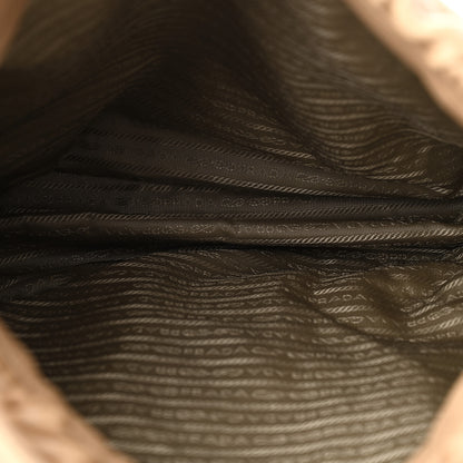 Prada Cervo Pleats Tote Beige 5 of 20